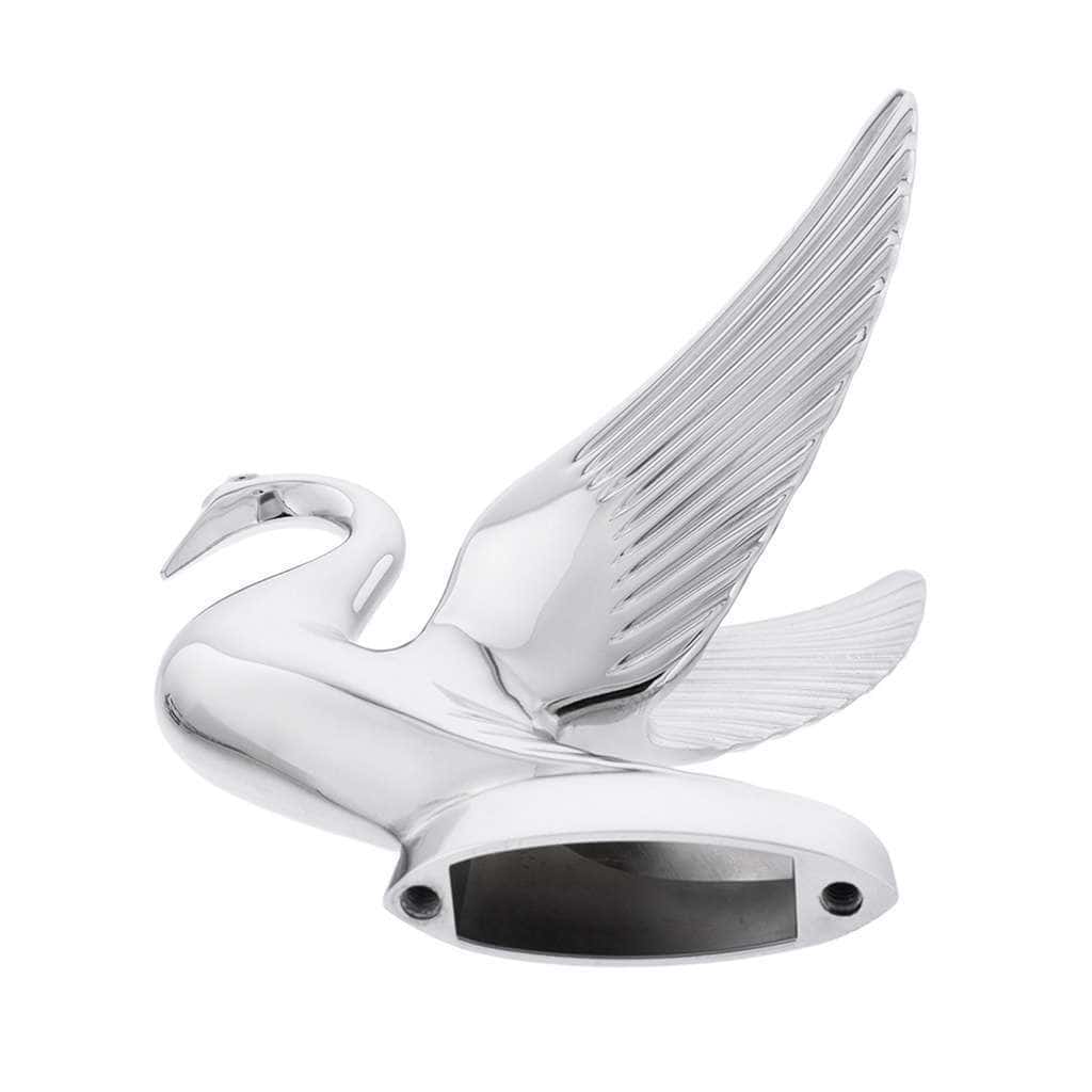 Die-Cast Swan Hood Ornament - Chrome 6 Die-Cast Swan Hood Ornament - Chrome