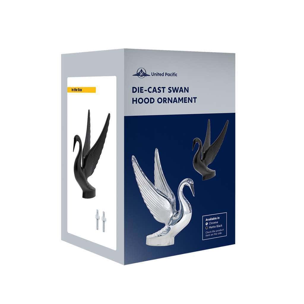 Die-Cast Swan Hood Ornament - Chrome 9 Die-Cast Swan Hood Ornament - Chrome
