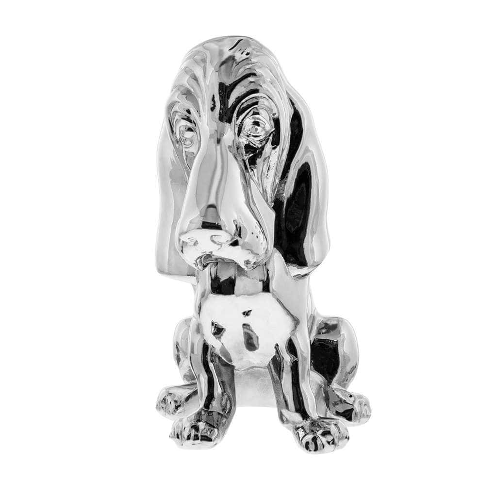 Die-Cast Bassett Hound Hood Ornament