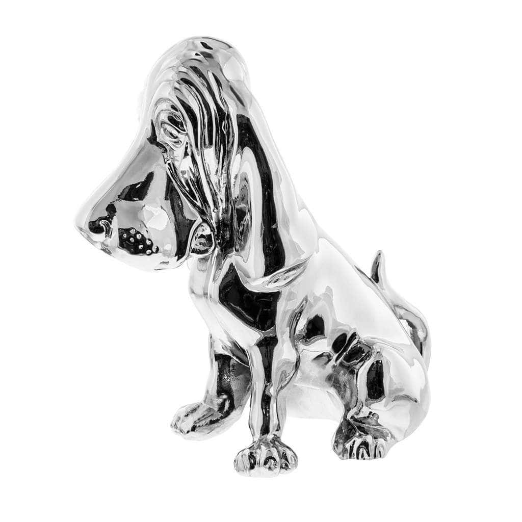 Die-Cast Bassett Hound Hood Ornament