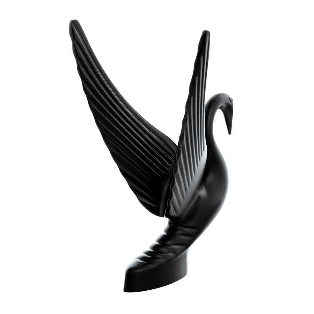 Die-Cast Swan Hood Ornament – Matte Black 3 Die-Cast Swan Hood Ornament – Matte Black