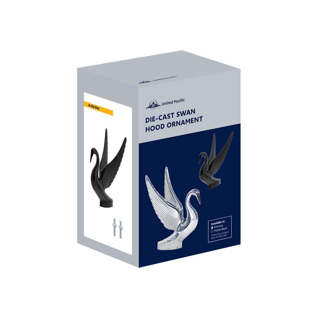 Die-Cast Swan Hood Ornament – Matte Black 6 Die-Cast Swan Hood Ornament – Matte Black