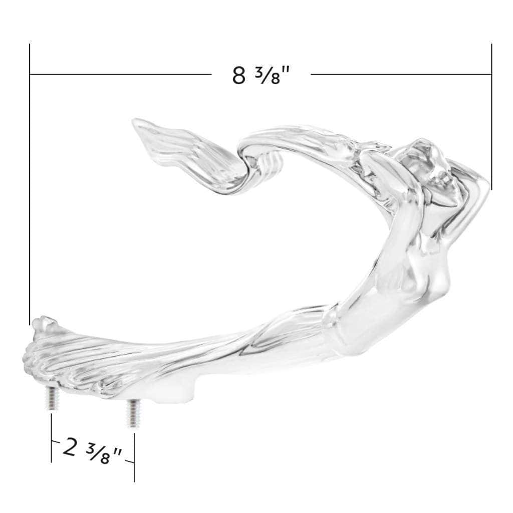 Die-Cast Flying Goddess Hood Ornament - Chrome 6 Die-Cast Flying Goddess Hood Ornament - Chrome