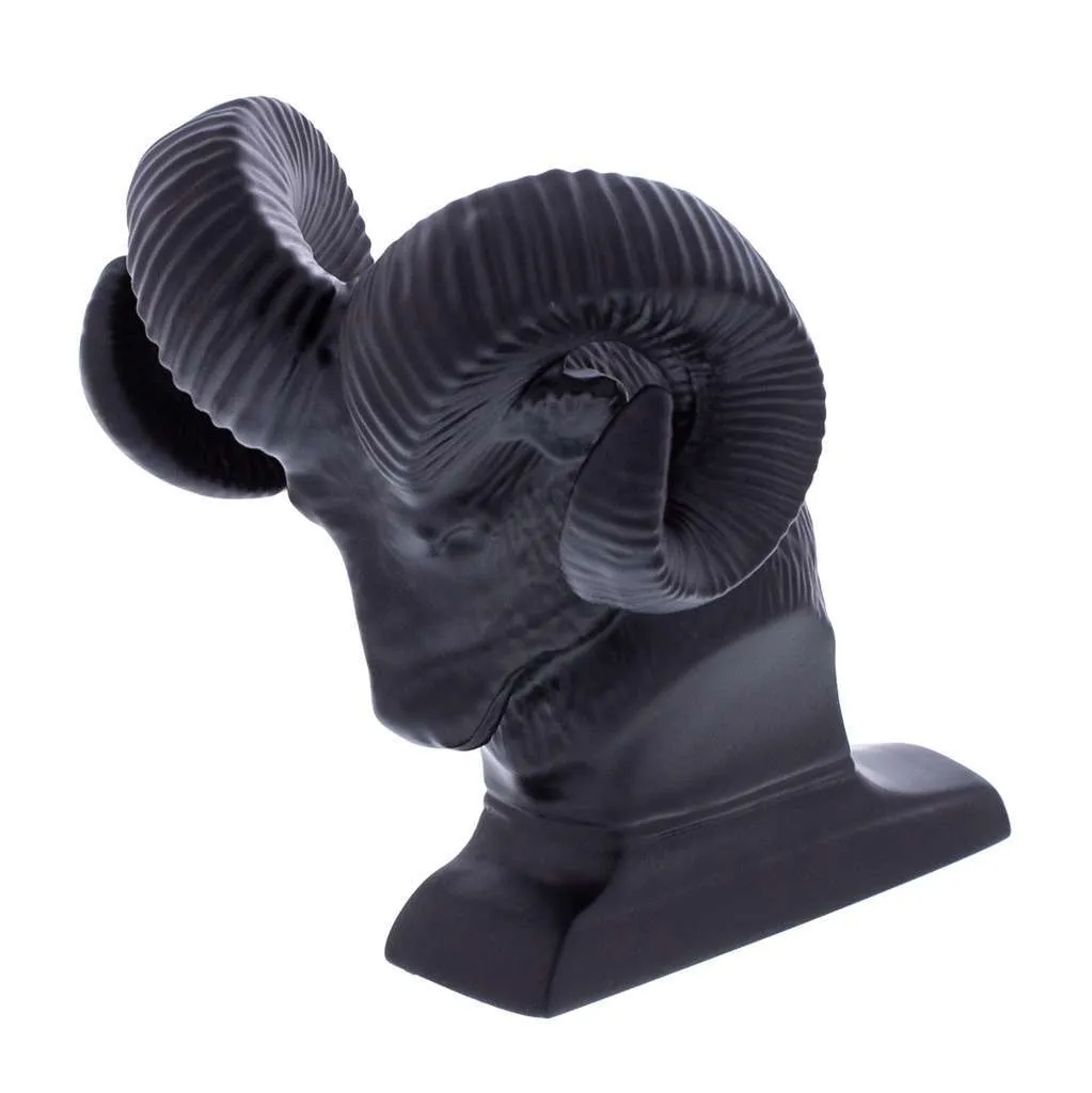 Die-Cast Bighorn Hood Ornament-Matte Black