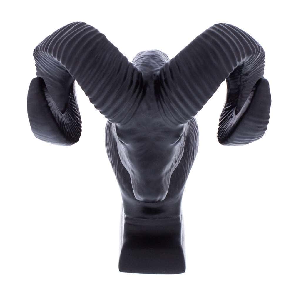 Die-Cast Bighorn Hood Ornament-Matte Black