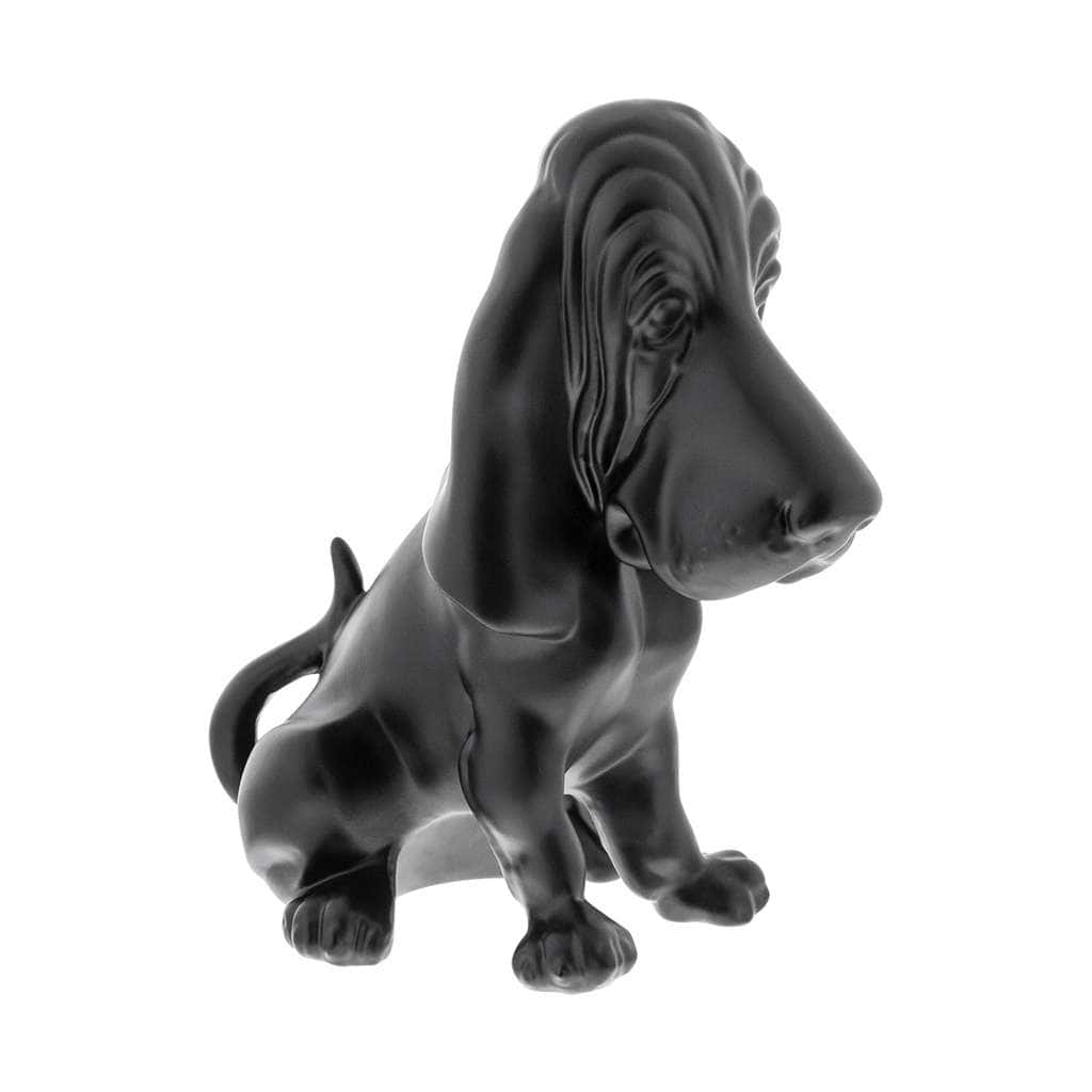Die-Cast Bassett Hound Hood Ornament - Matte Black 3 Die-Cast Bassett Hound Hood Ornament - Matte Black