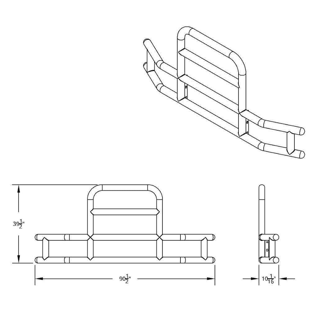 Highwayshield I85-304 Stainless Steel Grille Guard &Amp; Bracket Kit For 2008-2017 Freightliner Cascadia 8 HighwayShield I85-304 Stainless Steel Grille Guard & Bracket Kit For 2008-2017 Freightliner Cascadia