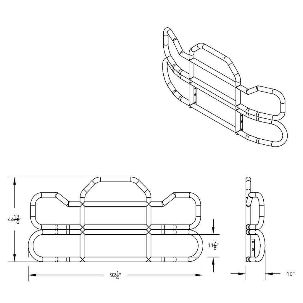 Highwayshield I95-304 Stainless Steel Grille Guard &Amp; Bracket Kit For 2018-2024 Volvo Vnl 8 HighwayShield I95-304 Stainless Steel Grille Guard & Bracket Kit For 2018-2024 Volvo VNL