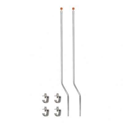 Stainless Bumper Guide Kit With Skull Lens Top - Amber Lens (Pair)