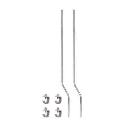 Stainless Bumper Guide Kit With Dome Lens Top - Amber Lens (Pair)