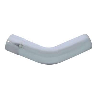 Chrome 45 Degree Exhaust Expanded Elbow, 5" I.D. To 5" O.D. - 12" X 12"