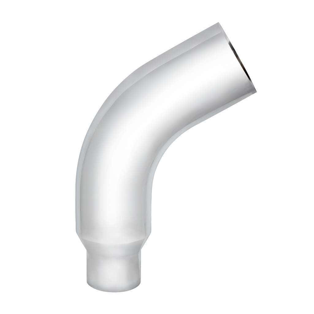Chrome 58 Degree Angled Exhaust Elbow For Peterbilt 379 - 7" OD To 5" OD