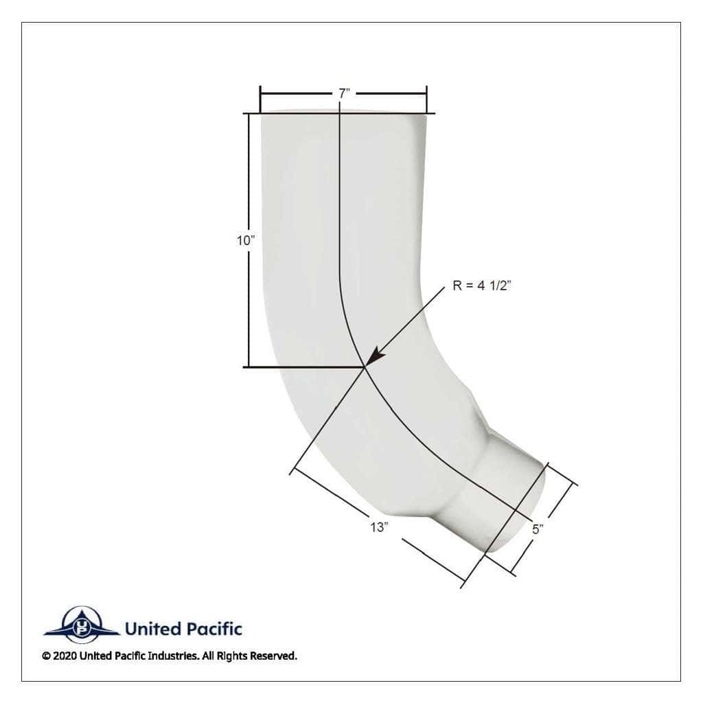Chrome 58 Degree Angled Exhaust Elbow For Peterbilt 379 - 7&Quot; Od To 5&Quot; Od 3 Chrome 58 Degree Angled Exhaust Elbow For Peterbilt 379 - 7" OD To 5" OD