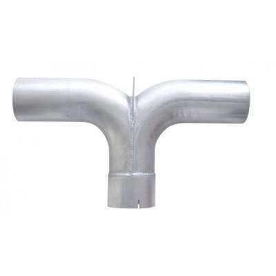 Universal Aluminized 5" Y Pipe With Divider - 25" W X 14" H