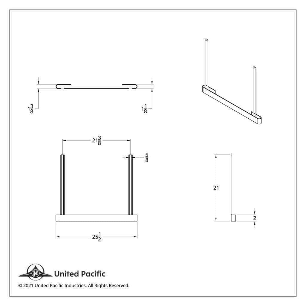 21&Quot; X 24&Quot; Anti-Sail Bracket - 2&Quot; Bottom 3 21" X 24" Anti-Sail Bracket - 2" Bottom