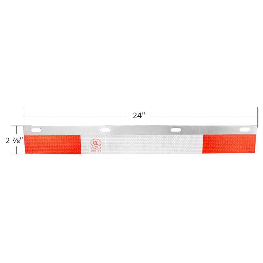 Aluminum Straight Conspicuity Reflector Top Flap Plate (Pair) 3 Aluminum Straight Conspicuity Reflector Top Flap Plate (Pair)
