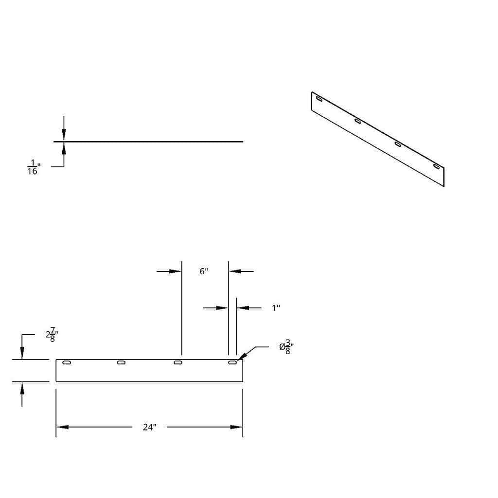 Aluminum Straight Conspicuity Reflector Top Flap Plate (Pair) 4 Aluminum Straight Conspicuity Reflector Top Flap Plate (Pair)