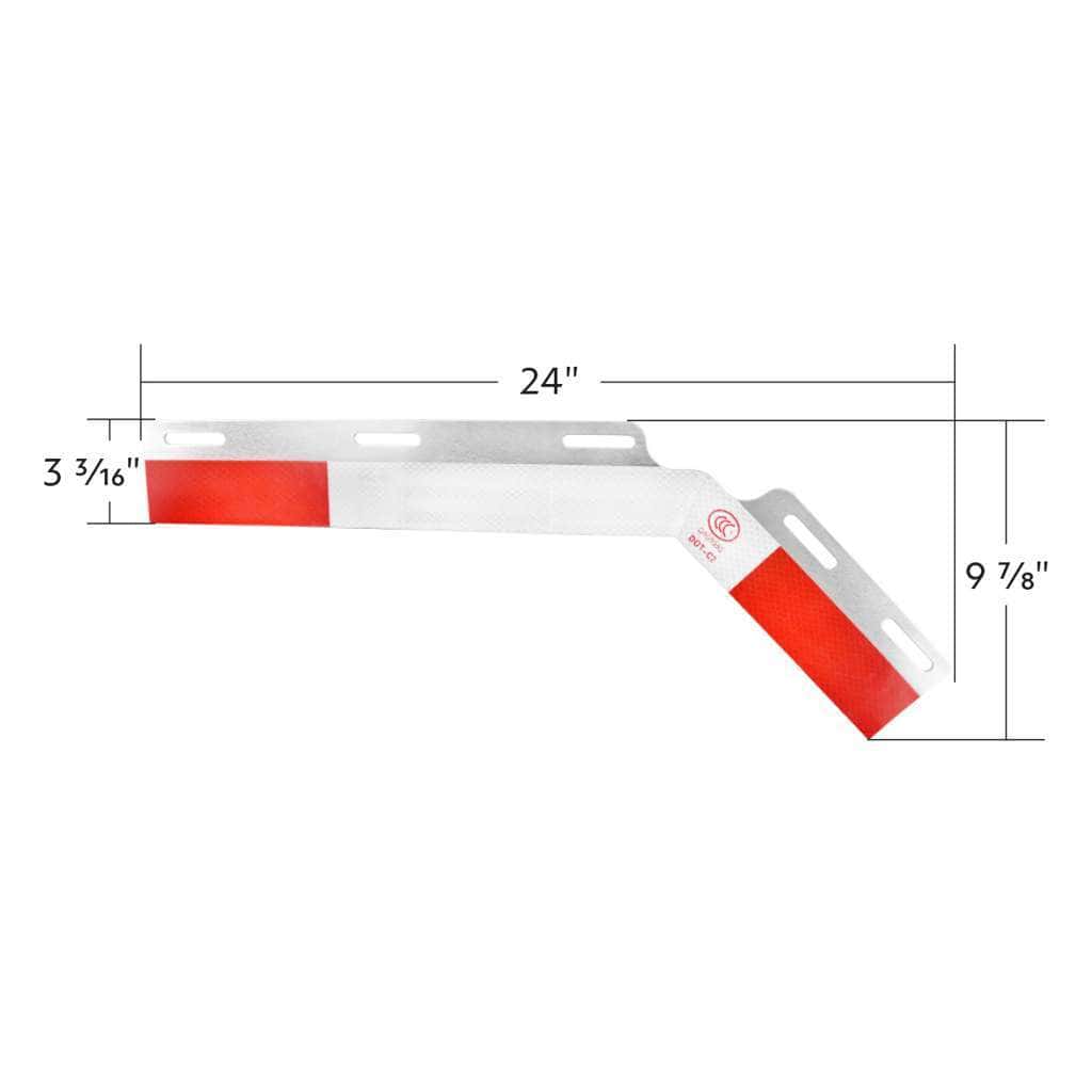 Aluminum 45 Degree Angled Conspicuity Reflector Top Flap Plate (Pair) 3 Aluminum 45 Degree Angled Conspicuity Reflector Top Flap Plate (Pair)