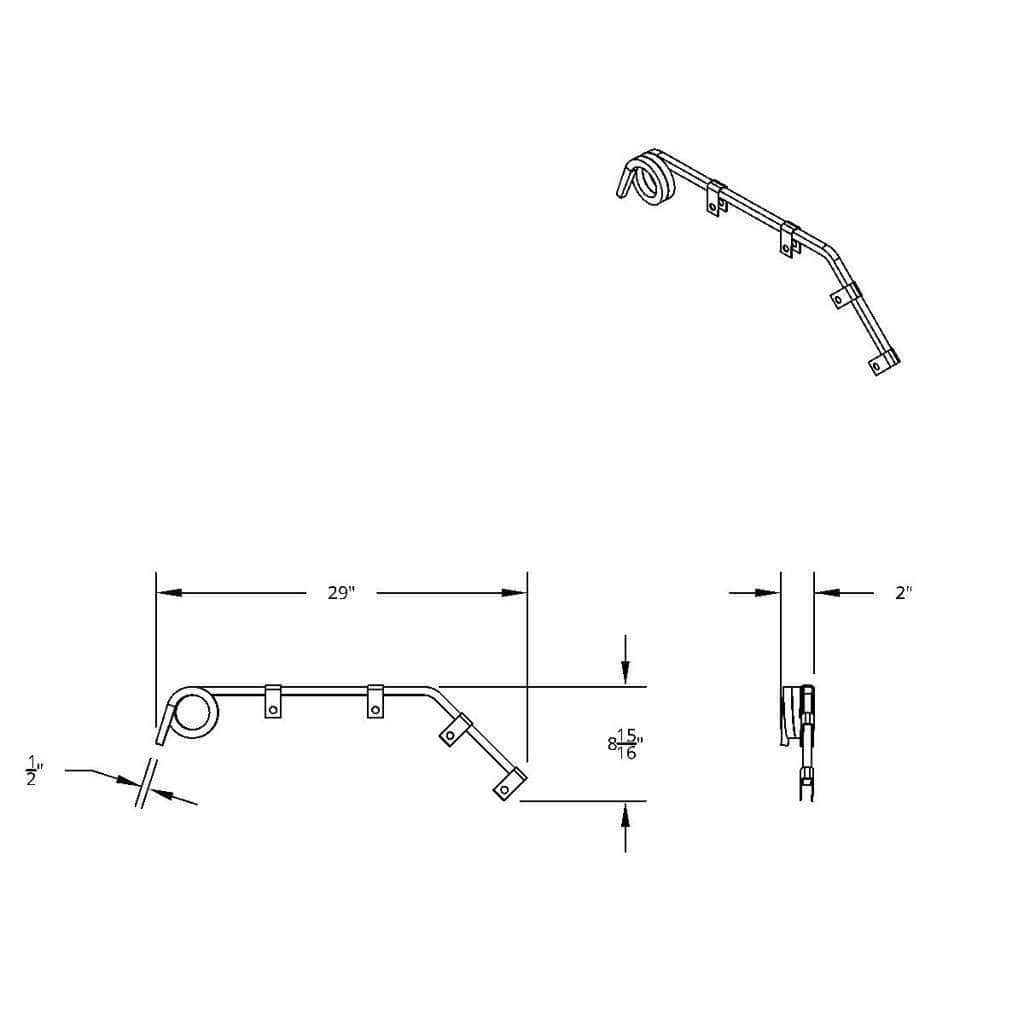 Black Angled Mud Flap Hangers (Pair) 3 Black Angled Mud Flap Hangers (Pair)