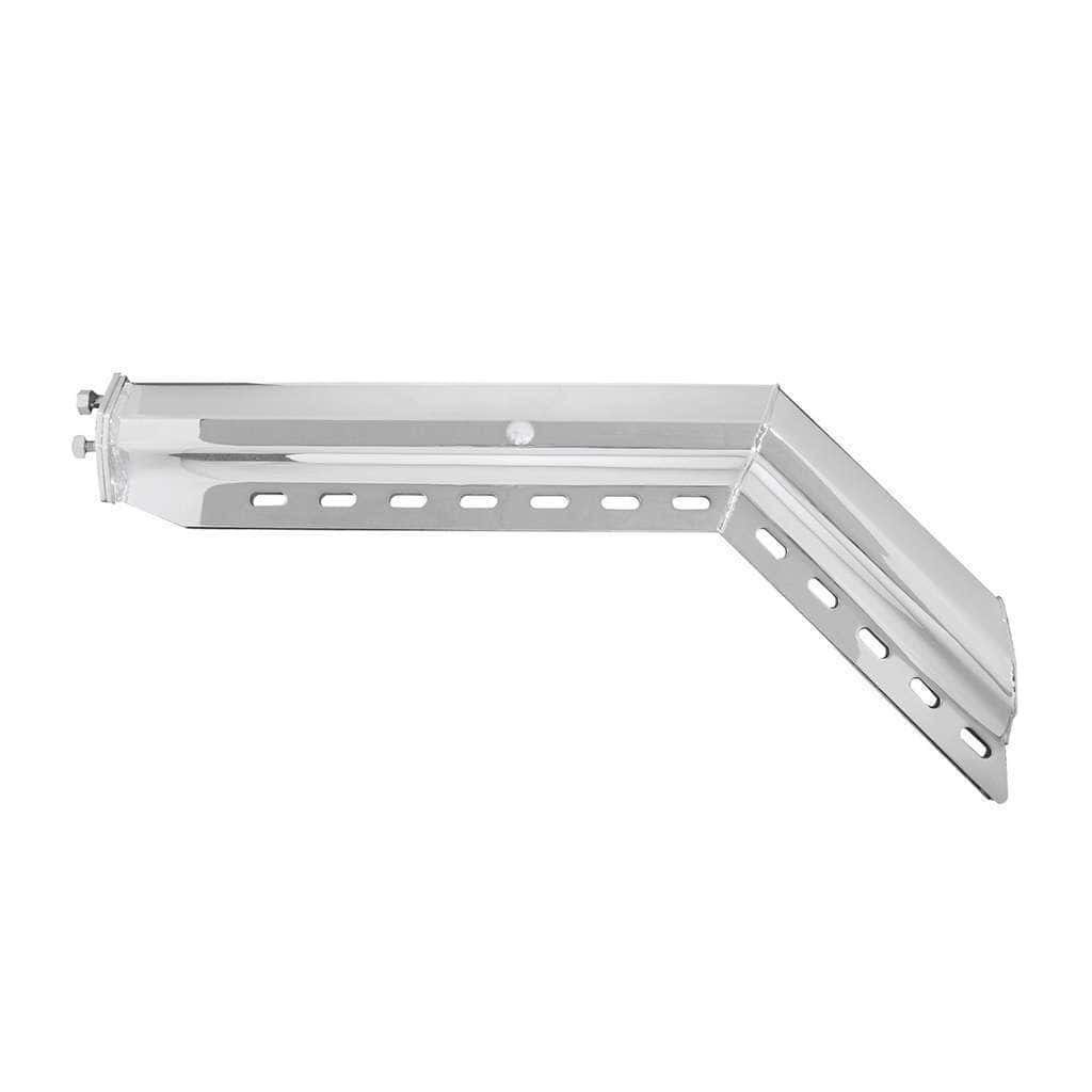 30" Chrome 45-Degree Angled Heavy Duty Mud Flap Hangers - 1-1/8" Bolt Pattern (Pair)