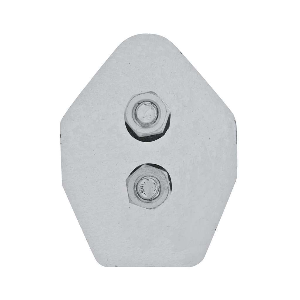 30" Chrome 45-Degree Angled Heavy Duty Mud Flap Hangers - 1-1/8" Bolt Pattern (Pair)