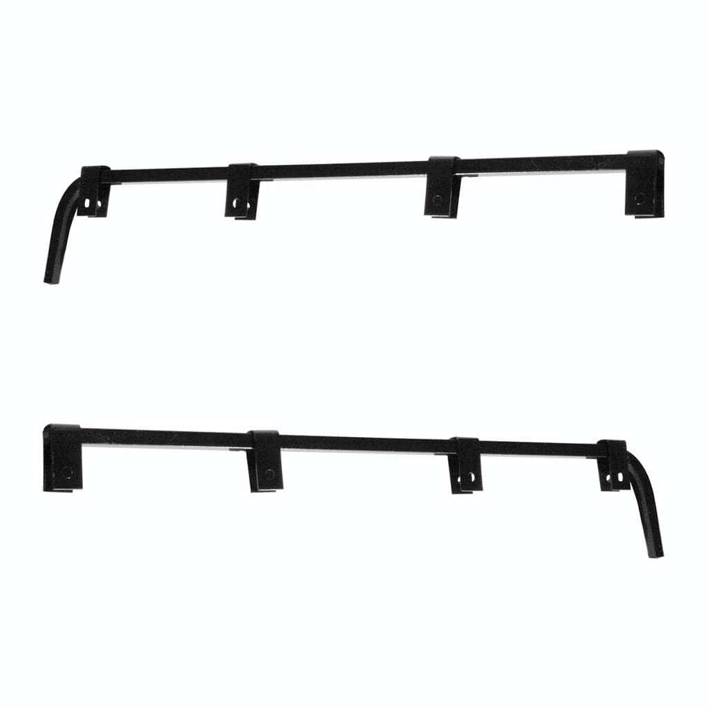 Black Straight Mud Flap Hangers (Pair)