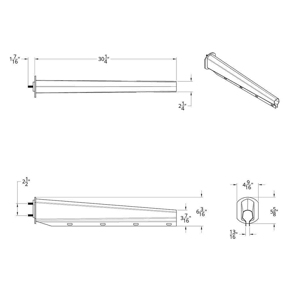 30&Quot; Chrome Heavy Duty Mud Flap Hangers With Reflector - 2-1/2&Quot; Bolt Pattern (Pair) 3 30" Chrome Heavy Duty Mud Flap Hangers With Reflector - 2-1/2" Bolt Pattern (Pair)