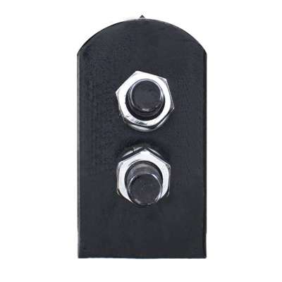 30" Black Heavy Duty Mud Flap Hangers - 1-1/8" Bolt Pattern (Pair)