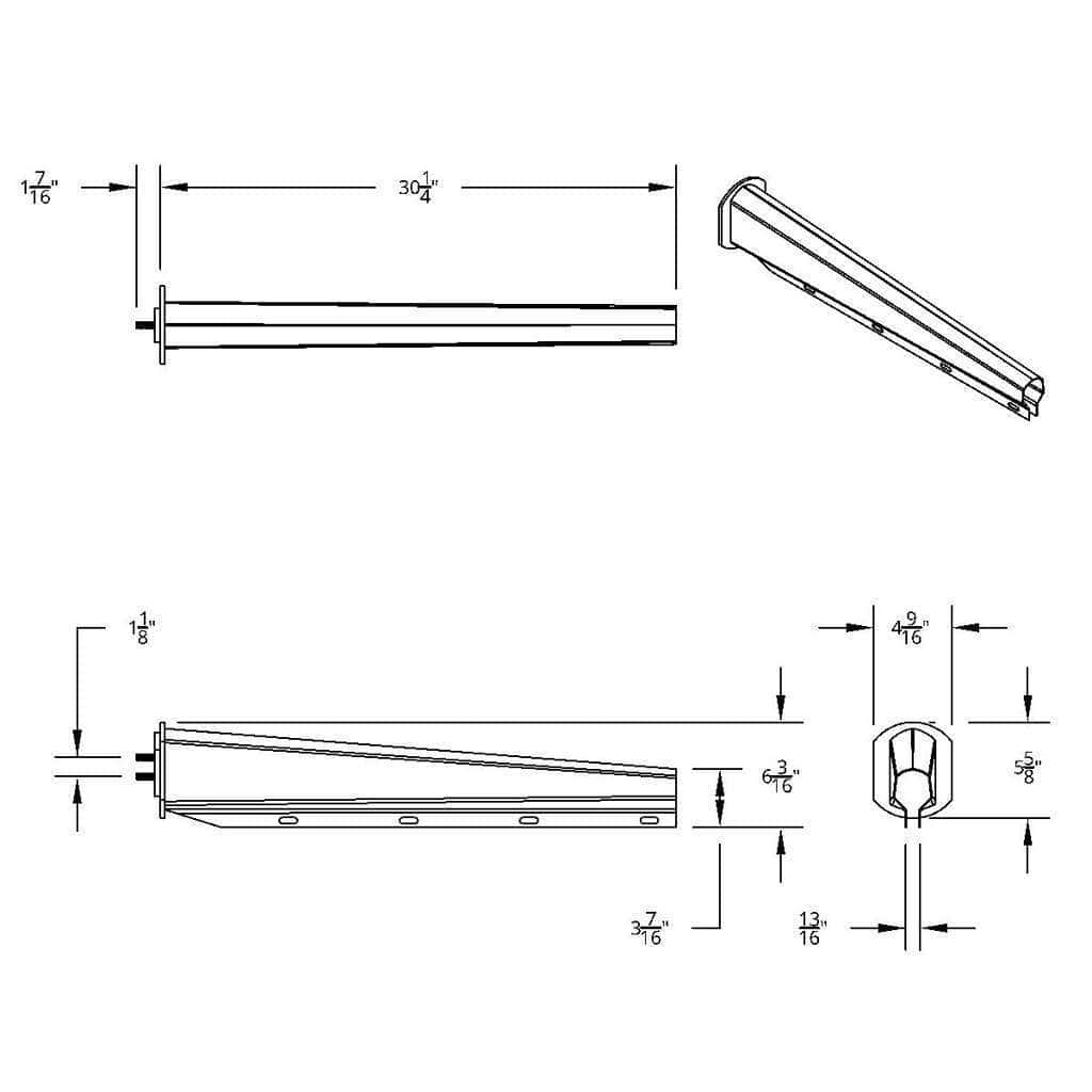30&Quot; Stainless Steel Heavy Duty Mud Flap Hangers - 1-1/8&Quot; Bolt Pattern (Pair) 5 30" Stainless Steel Heavy Duty Mud Flap Hangers - 1-1/8" Bolt Pattern (Pair)