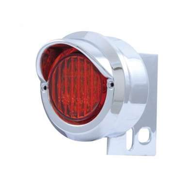 9 LED Mud Flap Hanger End Light With Visor - Red LED
