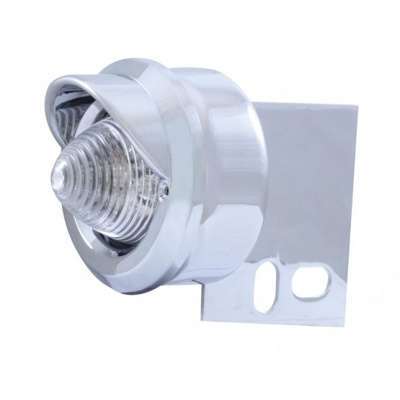 9 LED Beehive Mud Flap Hanger End Light With Visor - Amber LED