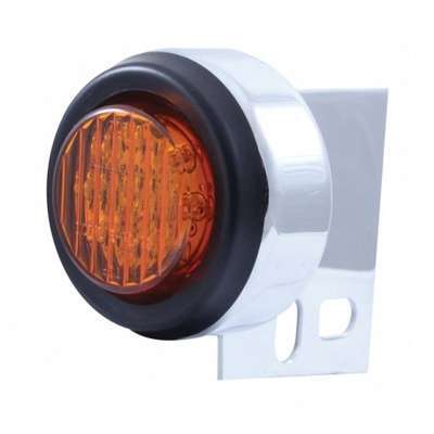 9 LED Mud Flap Hanger End Light With Grommet - Amber LED