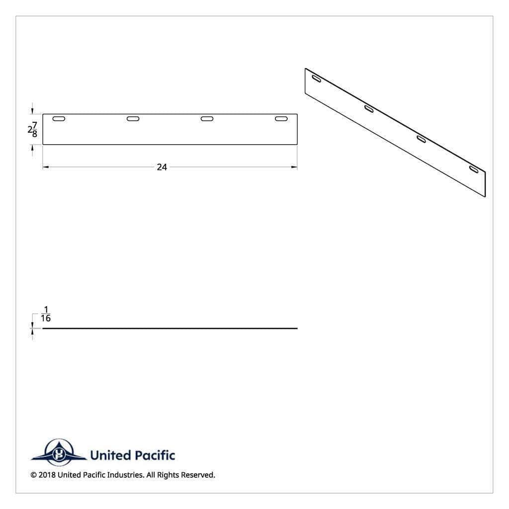 Aluminum Straight Conspicuity Reflector Top Flap Plates (Bulk) 4 Aluminum Straight Conspicuity Reflector Top Flap Plates (Bulk)