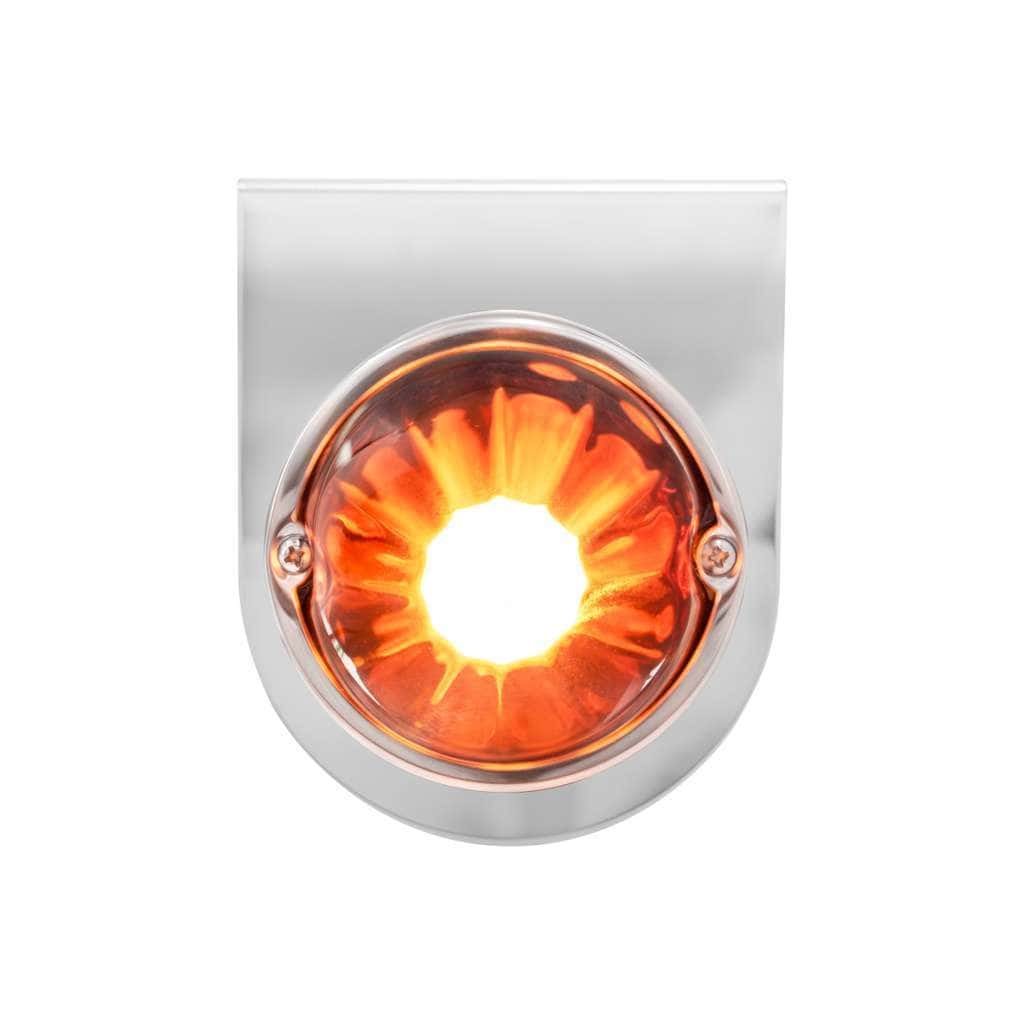 Dual Function Glass Watermelon Light With Stainless Steel Light Bracket Kit With Led Bulb-Amber Led/Dark Amber 3 Dual Function Glass Watermelon Light With Stainless Steel Light Bracket Kit With LED Bulb-Amber LED/Dark Amber