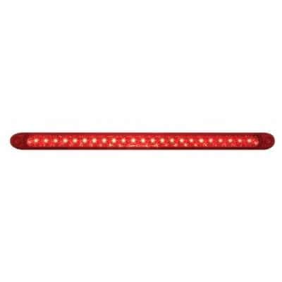 Chrome Top Mud Flap Plate With 23 Led 17&Quot; Reflector Light Bar - Red Led 4 Chrome Top Mud Flap Plate With 23 LED 17" Reflector Light Bar - Red LED