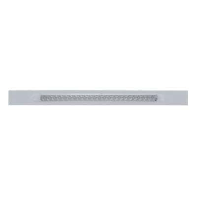 Chrome Top Mud Flap Plate With 23 LED 17" Reflector Light Bar - Red LED