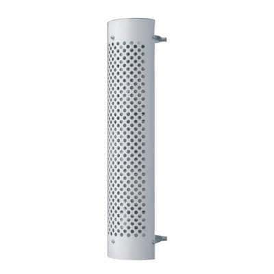 48" Tall 180 Degree Stainless Exhaust Muffler Shield For 6" Diameter Exhaust - Round Slot