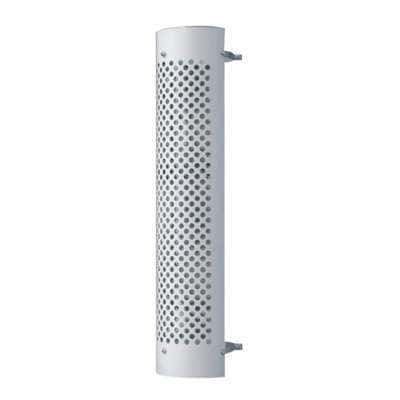 48" Tall 180 Degree Stainless Exhaust Muffler Shield For 8" Diameter Exhaust - Round Slot