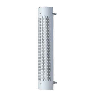 48" Tall 180 Degree Stainless Exhaust Muffler Shield For 5" Diameter Exhaust - Vertical Slot