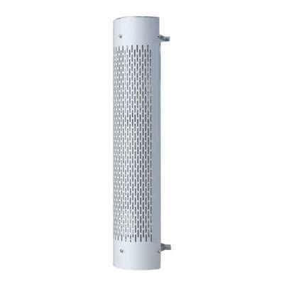 48" Tall 180 Degree Stainless Exhaust Muffler Shield For 7" Diameter Exhaust - Vertical Slot