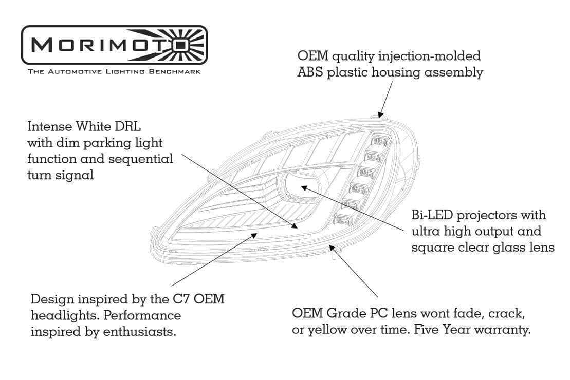 Chevrolet Corvette (05-13): Xb Led Headlights (Gen I) 11 Chevrolet Corvette (05-13): XB LED Headlights (Gen I)