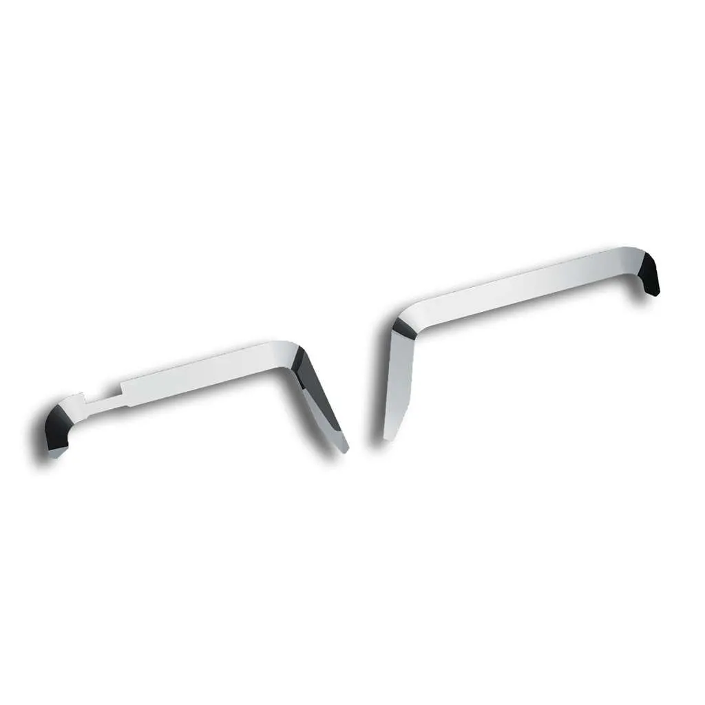 Stainless Door Window Vent Visor For All KW Trucks With Daylight Doors & Passenger Side Single Convex Mirror