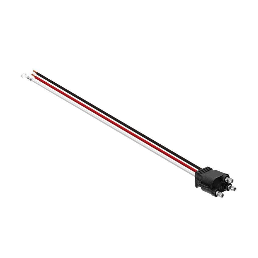 3 Wire Pigtail With 3 Prong Straight Plug - 12" Lead