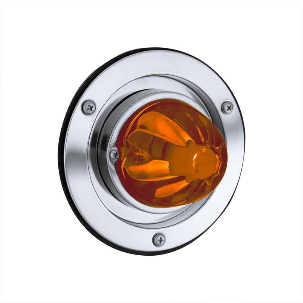 Dual Function Glass Watermelon Sleeper Bunk Kit With 304 Stainless Steel Bezel &Amp; Led Bulb-Amber Lens/Amber Led 3 Dual Function Glass Watermelon Sleeper Bunk Kit With 304 Stainless Steel Bezel & LED Bulb-Amber Lens/Amber LED