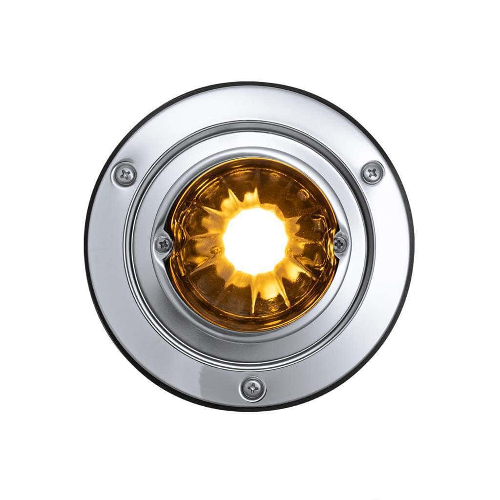 Dual Function Glass Watermelon Sleeper Bunk Kit With 304 Stainless Steel Bezel &Amp; Led Bulb-Amber Lens/Amber Led 4 Dual Function Glass Watermelon Sleeper Bunk Kit With 304 Stainless Steel Bezel & LED Bulb-Amber Lens/Amber LED