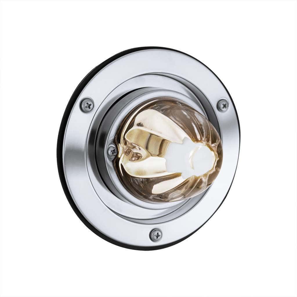 Dual Function Glass Watermelon Sleeper Bunk Kit With 304 Stainless Steel Bezel & LED Bulb-Clear Lens/Amber LED