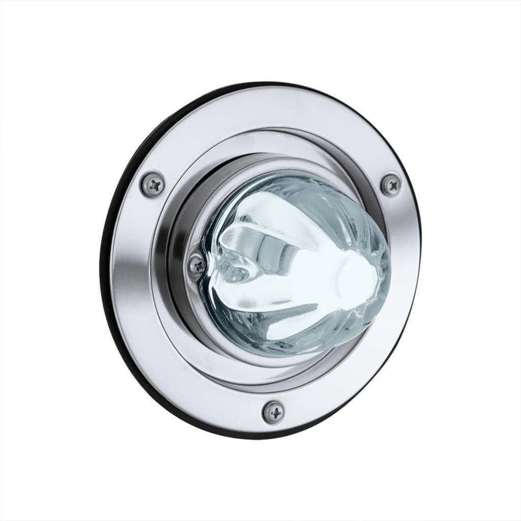 Dual Function Glass Watermelon Sleeper Bunk Kit With 304 Stainless Steel Bezel & LED Bulb-Clear Lens/White LED