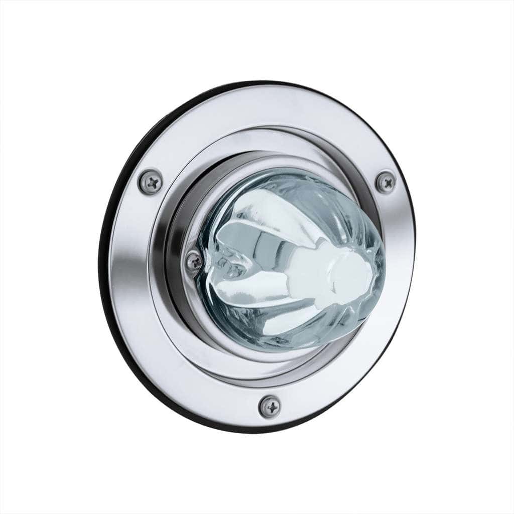 Dual Function Glass Watermelon Sleeper Bunk Kit With 304 Stainless Steel Bezel & LED Bulb-Clear Lens/White LED