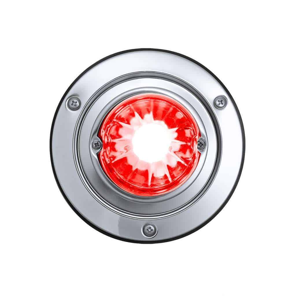 Dual Function Glass Watermelon Sleeper Bunk Kit With 304 Stainless Steel Bezel &Amp; Led Bulb-Red Lens/Red Led 4 Dual Function Glass Watermelon Sleeper Bunk Kit With 304 Stainless Steel Bezel & LED Bulb-Red Lens/Red LED