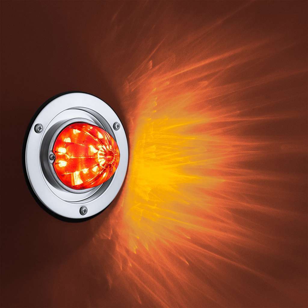 17 Led Dual Function Watermelon Light Sleeper Bunk Kit With 304 Stainless Steel Bezel-Amber Led/Amber Lens 10 17 LED Dual Function Watermelon Light Sleeper Bunk Kit With 304 Stainless Steel Bezel-Amber LED/Amber Lens